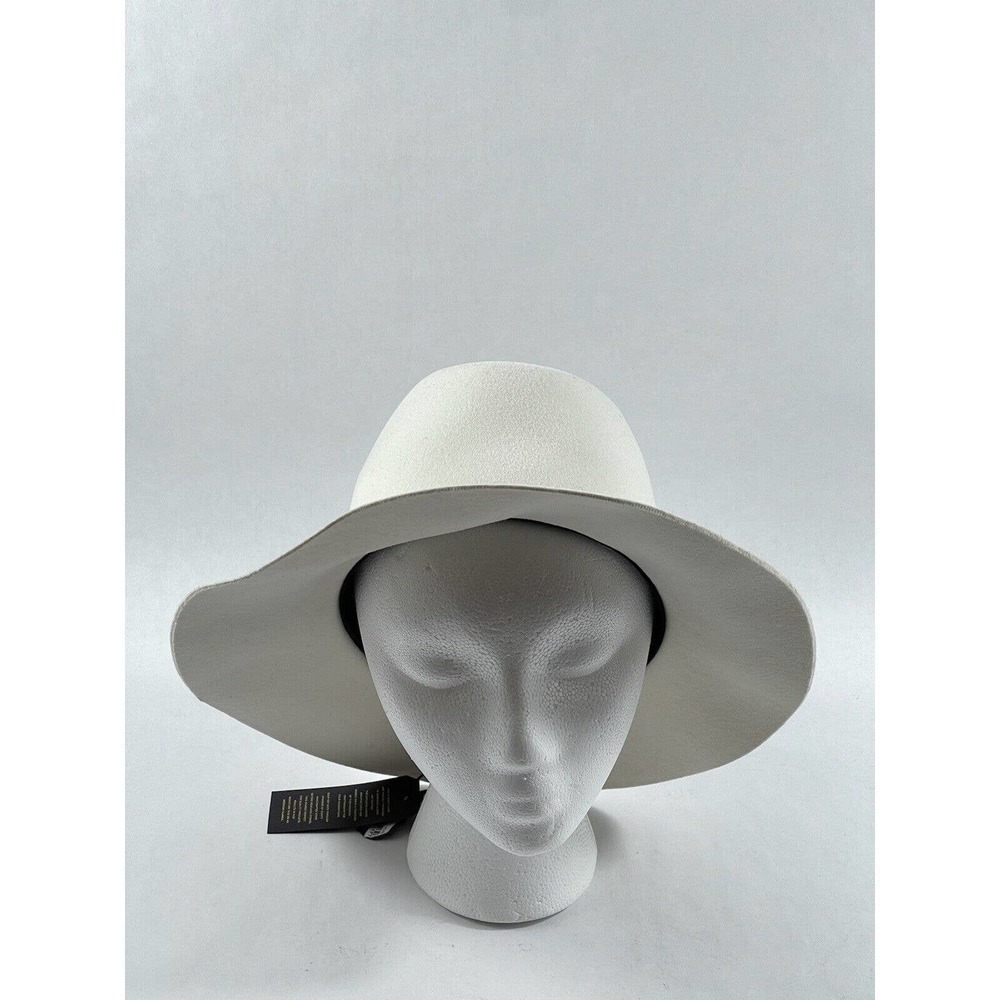 RAG & BONE Floppy Brim Wool Fedora Hat Ivory, Size-Small $195